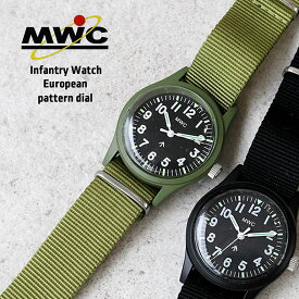 【スーパーセール ポイント最大46倍】MWC[ミリタリーウォッチカンパニー]Infantry Watch【全2色】[腕時計 ミリタリースタイル 蓄光 ナイロンベルト メンズ レディース ユニセックス カジュアル ドイツ製 オリーブ ブラック]☆