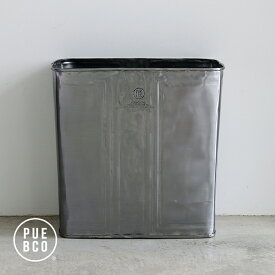 【スーパーセール ポイント最大46倍】PUEBCO[プエブコ]RECYCLE STEEL TRASH CAN Rectangle ゴミ箱[リサイクルスチールトラッシュカンレクタングル ダストボックス 長方形 スチール製 インテリア ヴィンテージ インダストリアル おしゃれ]☆