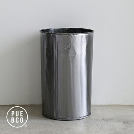 【マラソンP最大47倍+10%OFF】PUEBCO[プエブコ]RECYCLE STEEL TRASH CAN Round φ180 ゴミ箱[リサイクルスチールトラッシュカンラウンド ダストボックス 円柱型 筒型 スチール製 インテリア ヴィンテージ インダストリアル おしゃれ]☆