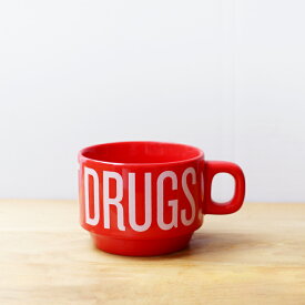 【スーパーセール ポイント最大46倍】COFFEE SUPREME[コーヒースプリーム]MUGS NOT DRUGS STACKER MUG RED【SEE YOU AGAIN】[マグカップ コップ 陶器 230ml レッド スタッキング コーヒーグッズ 珈琲 ニュージーランド発のコーヒーロースター]☆