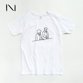 Noritake[ノリタケ]T-SHIRT(OLD COUPLE)[Tシャツ 半袖 クルーネック 白 おじいさん おばあさん ユニセックス イラストレーター]☆