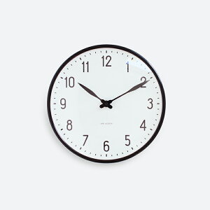 yC[OXӍՁPő41{zARNE JACOBSEN[AlERuZ] Wall Clock Station 210mm[Ǌ|v XC[v f}[N@k@Vv CeA 蕨 v[g Mtg]