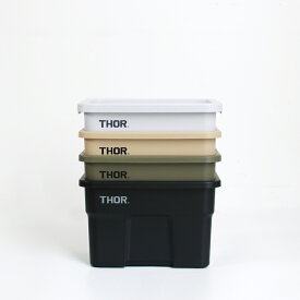 【100円クーポン配布中】THOR[ソー]Large Totes With Lid DC 22L[コンテナボックス 収納ボックス プラスチック 屋内 屋外 ハンドル 持ち手 持ち運び 多用途 大容量 スタッキング アウトドア インダストリアル thorコンテナ]
