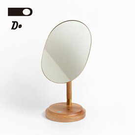 CLASKA[クラスカ]LOULOU Table Mirror[テーブルミラー 卓上 オーバル型 鏡 角度調整 180度回転 木製 真鍮 シンプル インテリア]☆
