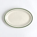 【100円OFFクーポン配布中】Tuxton[タクストン]Green Bay Oval Plate 36cm[グリーンベイオーバルプレート 平皿 楕円 電子レンジ対応 オーブン対応 レトロ アメリカンダイナー食器 カフェ]