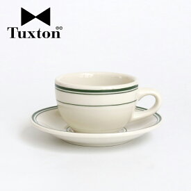 【100円クーポン配布中】Tuxton[タクストン]Green Bay Cup & Saucer[カップアンドソーサー マグカップ 200ml レトロ アメリカンダイナー食器 カフェ 飲食店 業務用 レンジ可 オーブン可 食洗器 グリーンベイ]
