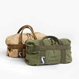 【店内全品P10倍★お買い物マラソン】フランスタイプ パラシュートバッグ S[ボストンバッグ コットン 素材 大容量 カーキ 旅行 スポーツ ミリタリー]