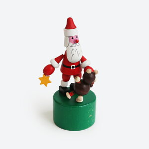 �y�}���\��P�ő�47�{+10%OFF�zDETOA[�f�g�A]Wooden Push Up Toy Santa&Teddy Bear[�T���^�N���[�X �e�f�B�x�A �v�b�V���g�C �������� �ߋ� �I�u�W�F �u�� �C���e���A �N���X�}�X ���� �`�F�R]