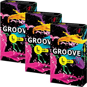 【送料無料(ゆうパケット)】オカモト コンドーム GROOVE グルーブ グルーヴ Lサイズ 6個入【中身がわからない梱包】