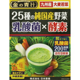 日本薬健 金の青汁 25種の純国産野菜 乳酸菌×酵素 30パック　青汁