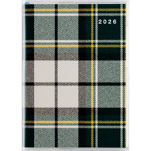 高橋書店 (373) プチクレール3 チェック B7 見開き 1か月 マンスリー 月間 月間ブロック 日曜 始まり 2026年 2026 高橋手帳 手帳 スケジュール ダイアリー