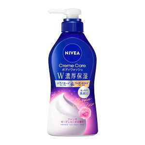 花王 ニベア NIVEA Creme Care クリームケア ボディウォッシュ W濃厚保湿 全5種類 ホワイトソープ / ガーデンローズ / ロイヤルリリー / プレミアムハニー / リッチパルファン本体 ポンプ 460ml / 詰