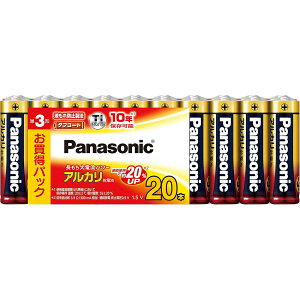 パナソニック アルカリ乾電池 単3 単3形 20本 LR6XJ/20SW 単3形