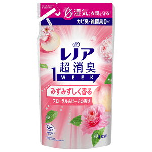 P&G レノア 超消臭1WEEK フローラル&ピーチの香り 詰め替え 340ml 柔軟剤 詰め替え用 詰替用 つめかえ用