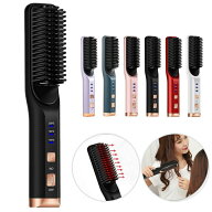 電熱ブラシ3IN1多機能 充電式 ホットエアーブラシ ホットブラシ ストレートヘアロールブラシ ブラシアイ…