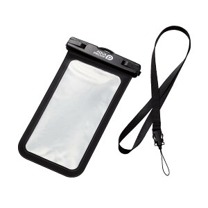 �G���R�� �X�}�z �h���P�[�X IPX8 ���[10m �l�b�N�X�g���b�v�t�� [ iPhone 14 / 13 / SE �ȂǁA6.9�C���`�ȉ��̃X�}�[�g�t�H���Ή�] �u���b�N P-WPSN04BK