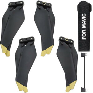 ZHUROUPU for DJI Mavic Pro/Mavic Pro�v���`�i 8331/8331F �ᑛ�� �N�C�b�N�����[�X 2 �y�A (4 ��) �܂肽���ݎ� �u���b�N �v���y���z���_�[�t�� (�S�[���h)