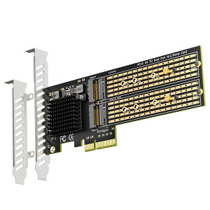 GLOTRENDS �f���A�� M.2 PCIe NVMe�ϊ��A�_�v�^�[�A2 x M.2 PCIe 3.0 SSD �ɑΉ��APCIe Bifurcation���s�v�APCI Express 3.0 X4 �J�[�h(PA20)
