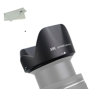 JJC HB-N106 �t�� �Ԍ` �����Y�t�[�h Nikon AF-P DX Nikkor 18-55mm F3.5-5.6G / Nikon AF-P DX Nikkor 18-55mm F3.5-5.6G VR & Nikon 1 Nikkor VR 10-100mm F4.5-5.6 �����Y �p HB-N106 �݊�