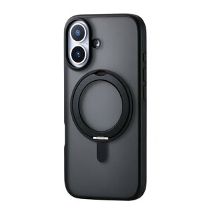 �G���R�� iPhone 17 �P�[�X �J�o�[ �N���A �ϏՌ� �Ռ��z�� �}�O�l�b�g MAGKEEP �n�C�u���b�h TPU ��]���X�^���h ���C�����X�[�d�Ή� 4�p�G�A�[�N�b�V���� �w�ʍd�x5H �u���b�N PM-A25AMAGSTBK