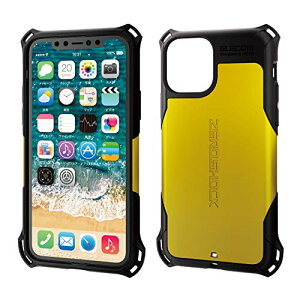 �G���R�� iPhone 11 Pro �P�[�X ZEROSHOCK �ϏՌ� [�������̏Ռ�����{�̂��Ռ��z���\�� (�Ռ��z���t�B�����t)] �X�g���b�v�z�[���t�� �C�G���[ PM-A19BZEROYL