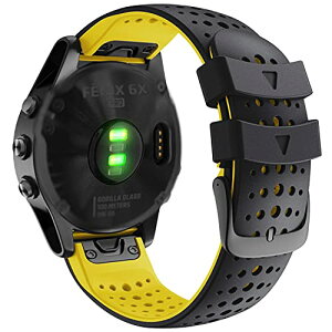 [Ahayo] QuickFit 26mm �ւ��o���h for GARMIN(�K�[�~��) Fenix 6X �o���h ���ߋ���̑���C���ʋC�� �V���R�� �X�|�[�c �o���h �A�b�v�Ή�GARMIN(�K�[�~��) Fenix 7X/ Fenix 5X / Tactix 7 Pro/Fenix 3 / Enduro 2 (�u���b