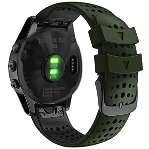 [Ahayo] QuickFit 26mm �ւ��o���h for GARMIN(�K�[�~��) Fenix 6X �o���h ���ߋ���̑���C���ʋC�� �V���R�� �X�|�[�c �o���h �A�b�v�Ή�GARMIN(�K�[�~��) Fenix 7X/ Fenix 5X / Tactix 7 Pro/Fenix 3 / Enduro 2 (�O���[