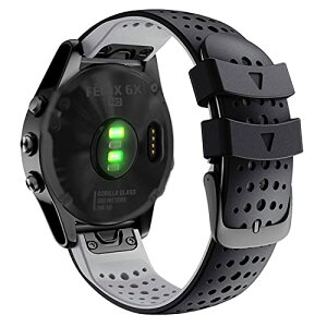 [Ahayo] QuickFit 26mm �ւ��o���h for GARMIN(�K�[�~��) Fenix 6X �o���h ���ߋ���̑���C���ʋC�� �V���R�� �X�|�[�c �o���h �A�b�v�Ή�GARMIN(�K�[�~��) Fenix 7X/ Fenix 5X / Tactix 7 Pro/Fenix 3 / Enduro 2 (�u���b
