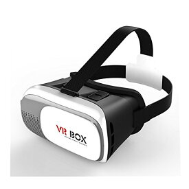 Japandrect VR BOX 3Dメガネ ゲーム 映画 ビデオ スマートフォン向け ヘッドバンド付き 頭部装着