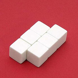 囲碁ラボ 麻雀 アレンジ自在 白いサイコロ 18mm （6個組）
