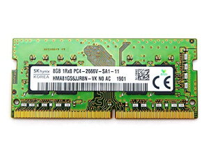 Hynix SK HYNIX 8GB 1RX8 DDR4 SO-DIMM PC4-21300 2666MHZ �������[���W���[�� HMA81GS6JJR8N-VK