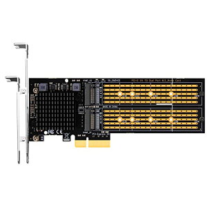 GLOTRENDS fA M.2 PCIe NVMeϊA_v^[A2 x M.2 PCIe 3.0 SSD ɑΉAPCIe BifurcationsvAPCI Express 3.0 X4 J[h(PA20)