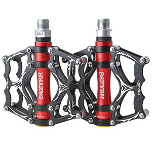 【Jpfashioning】クロスバイクペダル 超軽量 アルミ合金 フラットペダル 耐久性よい 2個セット (ブラック2)