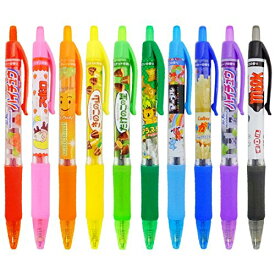 お菓子な香りつき ノック式カラーボールペン10本セット（10色） colorballpen-10s ギフトや景品にも！ サカモト