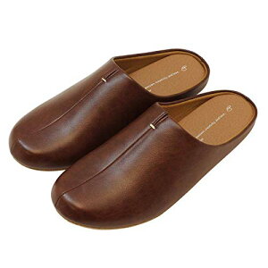 Rooms 合皮 スリッパ L【ダークブラウン】 FR-0002 630252009