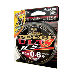 サンライン(SUNLINE) PEライン ソルティメイト PEエギ ULT HS8 180m 0.6号 4.5kg 8本 ホワイト・ピンク・ライトグリーン