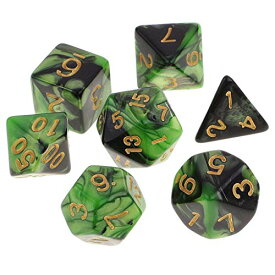 Yourandoll 7個 多面体のダイス サイコロ 2色 16mm D20 D12 D10 D8 D6 D4 Dungeons and Dragons 、DND、 TRPG、 MTGなどテーブルゲーム用