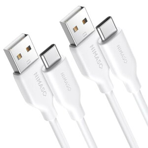 NIMASO USB-A & USB-C P[u ܂ȂP[u VRfލ̗p USB Type C P[u 2.0 Pixel/Xperia/Galaxy/LG/Sharp ̑ Android  USB-C@Ή 1m y2{Zbgz NCA23H802