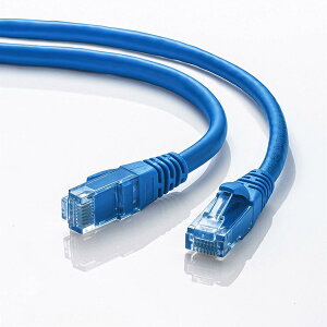 �T�����T�v���C LAN�P�[�u�� CAT6A ���� 10Gbps/500MHz �M�K�r�b�g �C�[�T�l�b�g�P�[�u�� �c���܂�h�~ RJ45�R�l�N�^ (10m) �u���[ KB-T6AY-10BL
