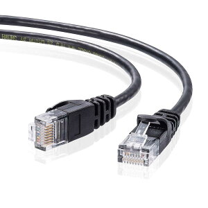 �T�����T�v���C CAT6 LAN�P�[�u�� ���a3.8mm�ɍ׃^�C�v (0.5m) 1Gbps/250MHz RJ45 �c���܂�h�~ �u���b�N LA-SL6-005BK