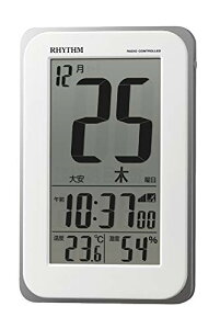 ���Y��(RHYTHM) �d�g���v �ڊo�܂����v �d�q���A���[�� ���x ���x ���߂��� �J�����_�[ �Z�j ���C�g�t�� 8RZ139SR03 12.8x8.2x2.3cm ��