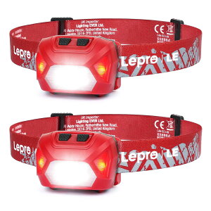 Lepro �w�b�h���C�g �d�r�� LED �w�b�h�����v ���P�x led�w�b�h���C�g 2�Z�b�g 6��_�����[�h �P4�`�d�r�Ή��y�ԁ������C�g/�X�|�b�g�E���C�hLED����/SOS�_��/���p�_��22����/IPX4�h��/�p�x������