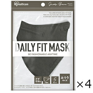 DAILY FIT MASK ���� �ӂ��T�C�Y �X���[�L�[�u���E�� 5���� 4�Z�b�g �A�C���X�I�[���} �S���ꗥ��������