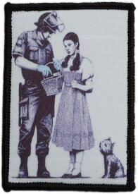 ワッペン屋Dongri バンクシー banksy グラフィティー マジックテープ式 ベルクロ ワッペン パッチ サバゲー ミリタリー A0555