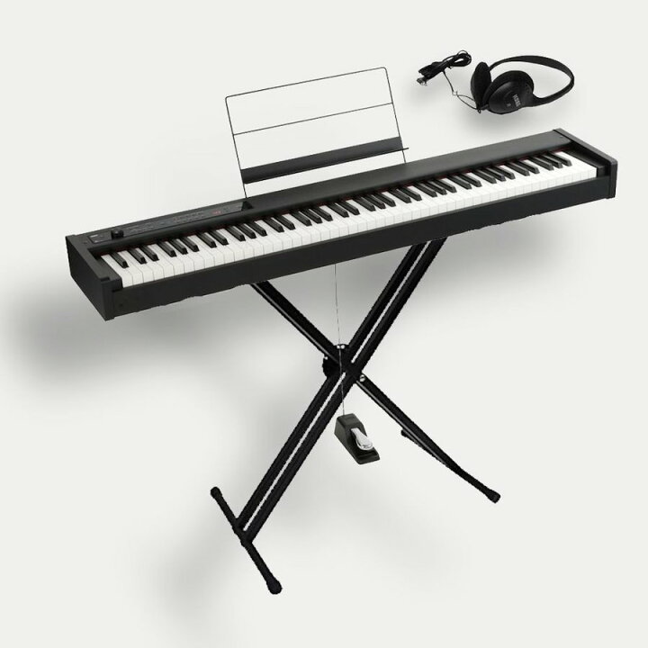 楽天市場】KORG D1 コルグ電子ピアノ X型スタンド（W支柱） ヘッドホン 