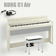 【Bluetooth搭載Airモデル】KORG C1 Air WA ホワイトアッシュ コルグ電子ピアノ 高低椅子(純正) ヘッドホ…