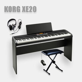 KORG XE20 BK 専用スタンド ST-B1 椅子 セット コルグ 電子ピアノ 88鍵盤 ヘッドホンサービス