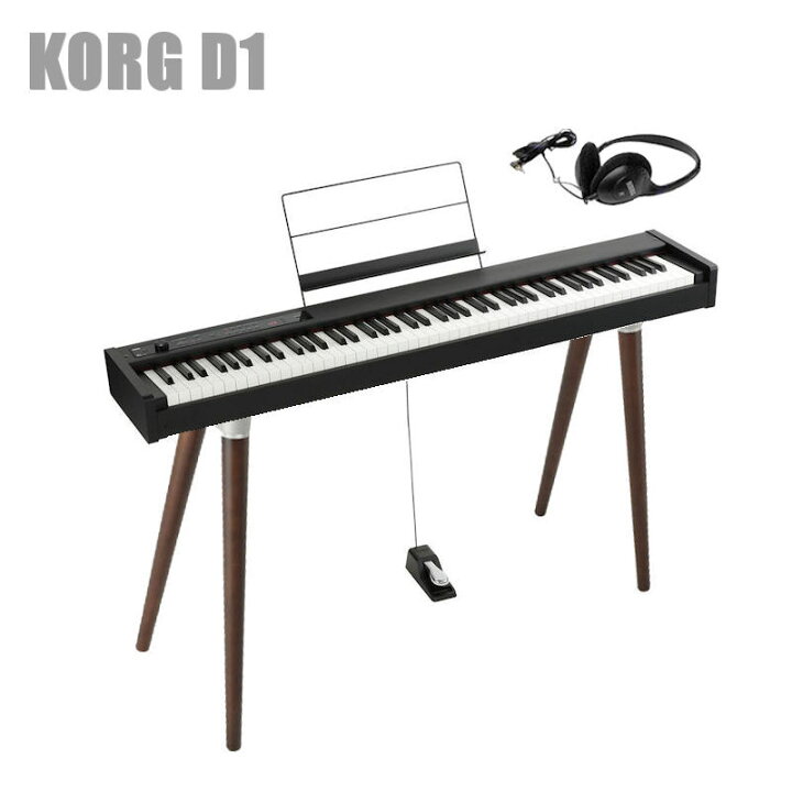 楽天市場】KORG D1 専用木製スタンド ST-WL ヘッドホン セット コルグ 