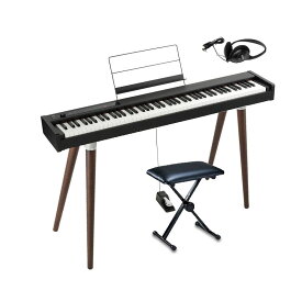 KORG D1 専用木製スタンド ST-WL 椅子 ヘッドホン セット コルグ電子ピアノ スピーカーレス