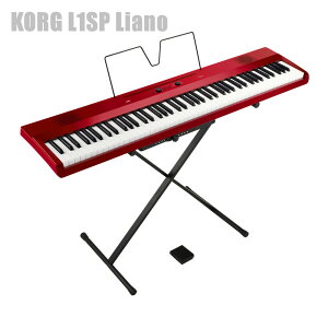 �d�q�s�A�m 88���� KORG L1SP Liano METALIC RED �R���O X�^�X�^���h �Z�b�g ���^���b�N���b�h